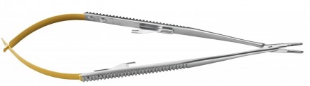 Иглодержатель-ножницы 140мм прямой, карбидные вставки Арт.8292