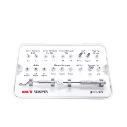 Набор для удаления имплантатов и винтов SAVE REMOVER Dentis Набор для удаления имплантатов и винтов SAVE REMOVER Dentis